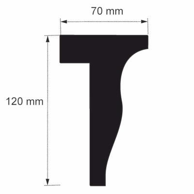 2 Meter Gardinenleiste LED K-03 , Vorhangleiste, Gardinenleiste aus XPS